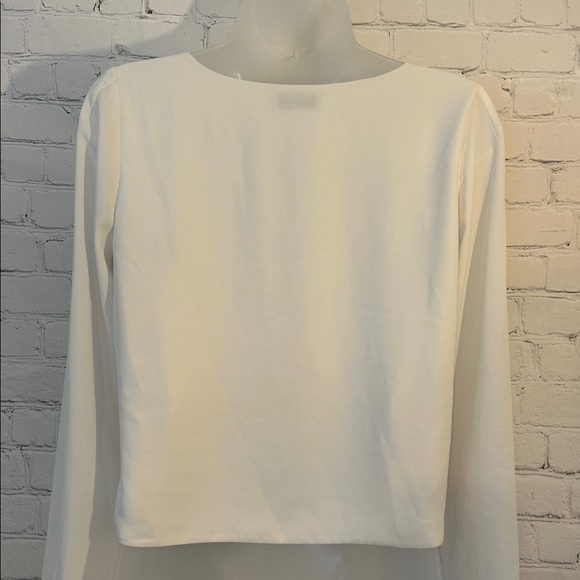 Babaton Cream long sleeve V neck Blouse - Picture 3 of 6